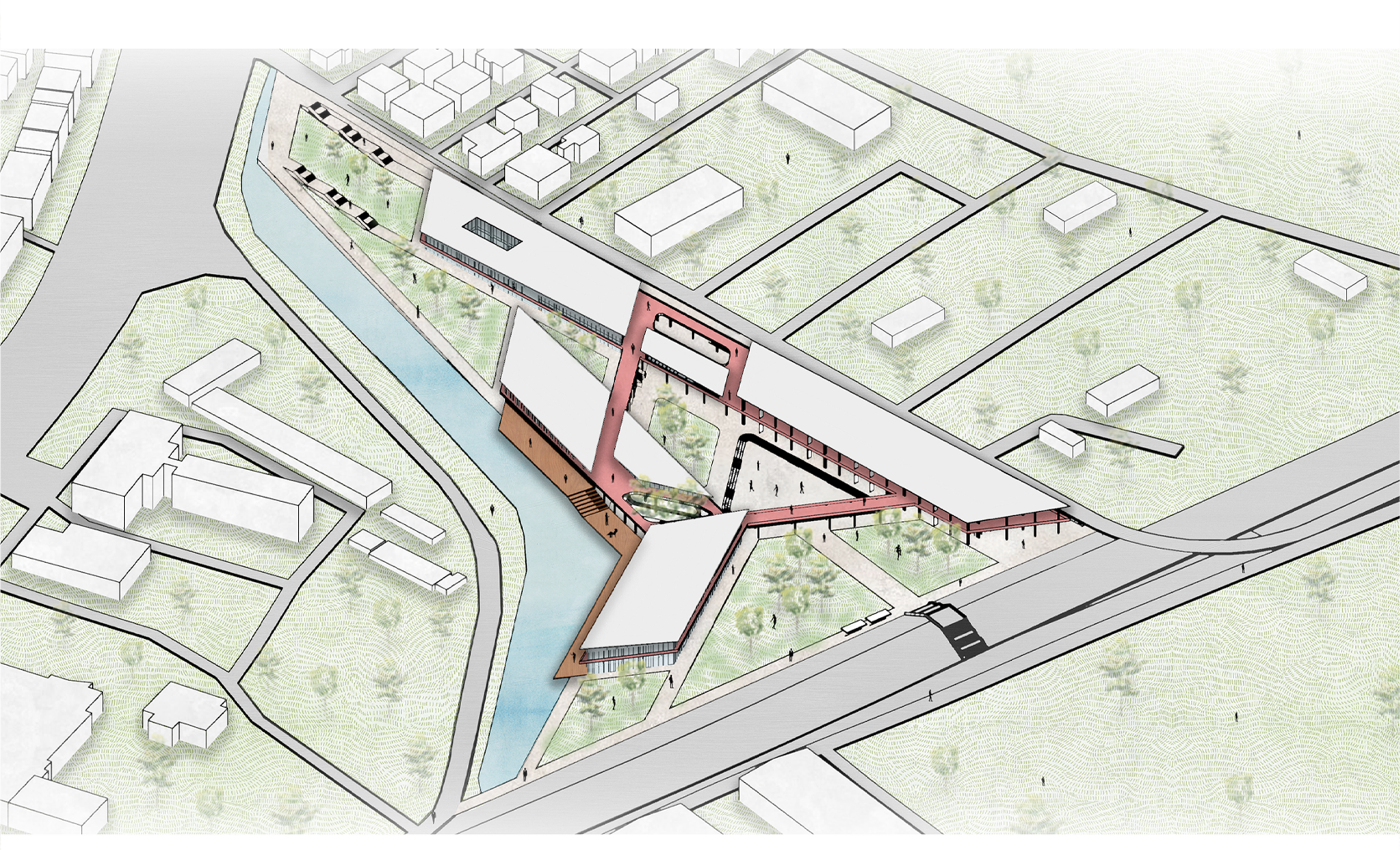 Axonometric site view